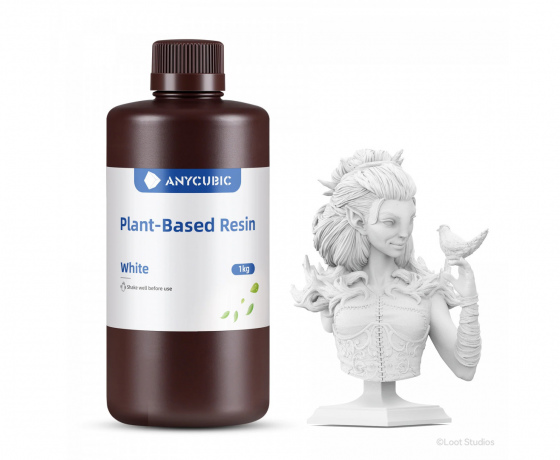 Фото 4 - Біла Еко Рослинна Фотополімерна смола Anycubic Eco White resin 1кг