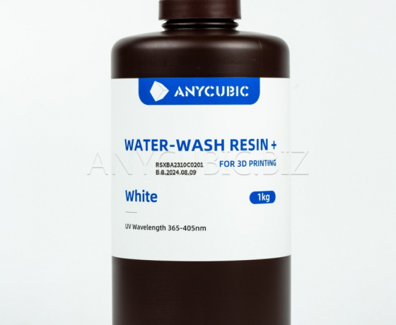 Фото 3 - Біла Смываемая водой Фотополимерная смола | Anycubic Water-Wash Resin+White 1кг
