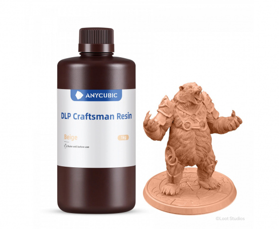 Фото 4 - Фотополимерная смола Anycubic Craftsman BEIGE (Бежевая) 1КГ