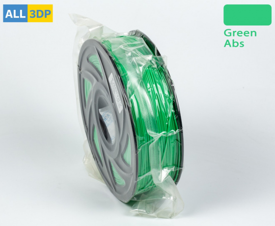 Фото 2 - Зелений ABS філамент (пластик) для 3D принтера 1кг, 1.75мм, 330м Tronxy