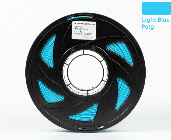 Фото 3 - PETG філамент (пластик) для 3D принтера Блакитний 1кг, 1.75мм, 330м