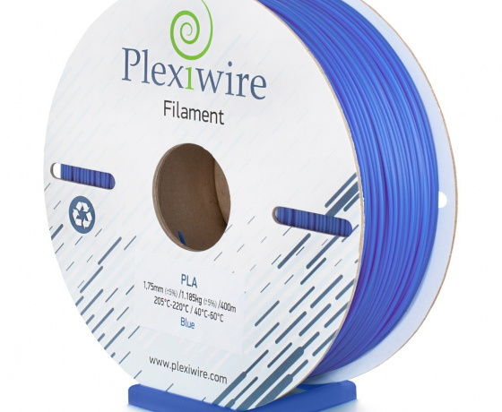 Фото 3 - PLA пластик Plexiwire для 3D принтера синий 400м/1.185кг/1.75мм