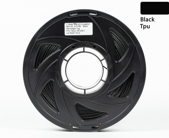 Фото 3 - TPU 95A Filament (пластик) для 3D принтера Чорний 1кг, 1.75мм