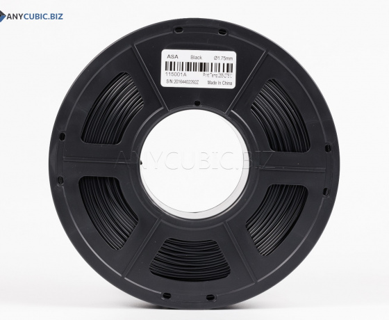 Фото 2 - ASA чорний Anycubic Ø1,75мм Вага:1кг