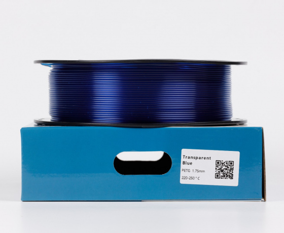 Фото 3 - PETG Напівпрозоро-блакитний 1кг | 1.75мм | 330м